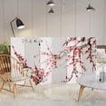 thumbnail image 6 of 4 ft. Short Double Sided Plum Blossom Canvas Folding Screen, 6 of 7