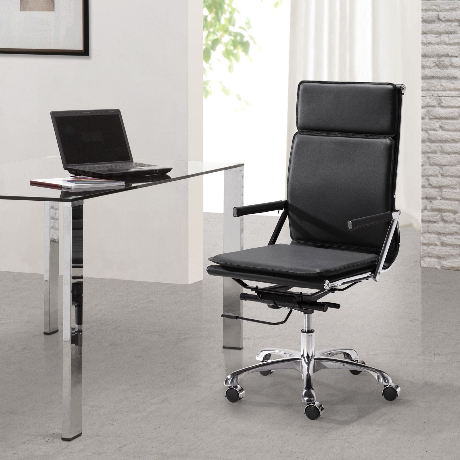 Zuo Modern Lider Plus High Back Office Chair Black