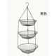 thumbnail image 2 of Cesta metálica colgante de 3 niveles - Organizador plegable para frutas y verduras, ahorrador de espacio de cocina de 29 pulgadas con capas extraíbles, 2 of 5