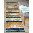 thumbnail image 3 of Distressed Geometric Indoor/Outdoor Multi 2'x7' Runner Rug, 3 of 7