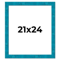 21x24 Frame Blue Teal Burl Wood Picture Frame | 1.75 Inch Moulding Width | Interior Frame Depth 0.5
