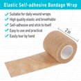 thumbnail image 4 of BCOOSS Self Adhering Elastic Bandage Wrap 12 Pack Cohesive Bandage Tape for Sports Knee Wrist 2 Inch Beige, 4 of 7