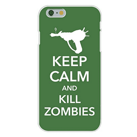 Apple iPhone 6+ (Plus) Custom Case White Plastic Snap On - Keep Calm and Kill Zombies w/