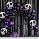 thumbnail image 3 of Kit de arco de guirnalda de globos de Halloween, 143 piezas, globos negros y morados de 18, 12, 10 y 5 pulgadas, 3 of 4
