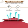 thumbnail image 3 of CASAINC 11FT Patio Umbrella Outdoor Square Double Top Umbrella in Red (without Umbrella Base), 3 of 8
