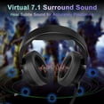 thumbnail image 3 of USB Pro Gaming Headset for PC - 7.1 Surround Sound Headphones with Noise Cancelling Microphone- Memory Foam Ear Pads RGB Lights for Laptops, 3 of 8