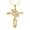 Gold4, variant on Midir&Etain Cross Necklace 14K Gold Plated Twisted Cross Pendant Necklace Faith Religious Jewelry Gifts for Women Her Wife, 18"+2" Chain