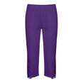 thumbnail image 7 of yillto Womens Yoga Capris Pants Lace Hem Fashion High Waist Workout Gym Cropped Leg Leggings Clothes, 7 of 7