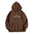 thumbnail image 6 of WENWU Womens Hoodies Long Sleeve Hoodie Women Hoodies Pullover Cozy Sweatshirts for Women Brown Sweater Fall Outfits for Women 2025 College Wear, 6 of 6
