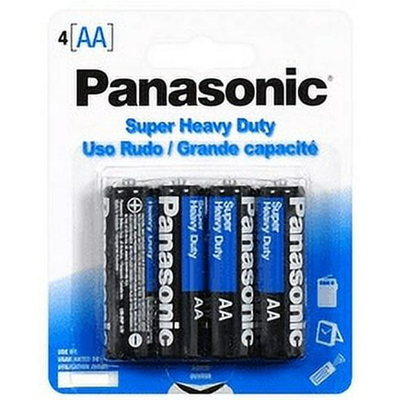 Panasonic 96 X AA Heavy Duty Batteries (24 Cards of 4), Black (Pack of 96)