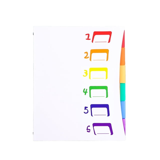 Carpetas para la Escuela 6 Arco Iris Clasificación Órgano Paquete Oficina Carpeta de Almacenamiento de Datos A4 Administrador de Archivos de Papel con Hebilla Elástica, Adecuado para la Oficina de la