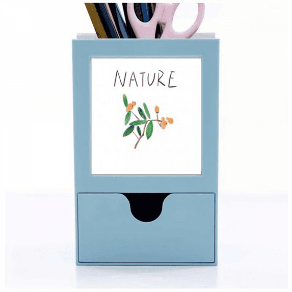 Natural s island Painting Desk Supplies Organizer Pen Holder Card