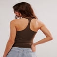 thumbnail image 5 of LYMAYTER Women Y-Back Tank Solid Color Workout Vest Casual Slim Stretchy Athletic Top‌ S-XL, 5 of 10