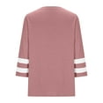 thumbnail image 4 of Admvng Tops for Women Trendy New Solid Color Round Neck 3/4 Sleeve Casual Tops T-shirt S-2XL, 4 of 6