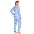 thumbnail image 4 of MintLimit Womens Plus Size Pajamas Set Button Down Floral Long Sleeve Pj Sets Sleepwear Set Lady Nightwear Blue M, 4 of 5
