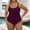 Dark Purple, variant on Women's Plus Size Swimwear Monokini Push Up Bathing Suit for Women Deep U Neck Summer Beach Vacation plus Swim Suit Swimwear Women Shorts plus Bathing Suits for Women plus Size Swimsuit Bottoms