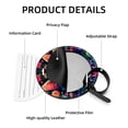 thumbnail image 4 of Cat Set of 2pcs PU Leather Round Suitcase Tags with Privacy Cover and Name ID Tag - Ideal for Travel Luggage, Handbags, Backpacks, School Bags, 4 of 6