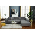 thumbnail image 2 of Housse de Sofa en L Extensible et Durable pour 1 2 3 4 Places (Gris Pâle, 2 Places), 2 of 6