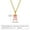 Pink, variant on Women's Rectangle Zircon Wedding Necklace Gold Chain 316L Stainless Steel 40+5cm