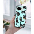 thumbnail image 5 of WIRESTER Shockproof Soft Rubber Cover Case for Google Pixel 10a 6.3" 2026, Black White Tuxedo Cat Playful Postures On Teal, 5 of 5