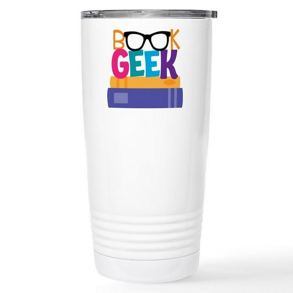 CafePress - Book Geek Reading Gift Mugs - Insulated Stainless Steel Travel Tumbler 20 oz.