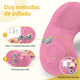 thumbnail image 3 of Almohada Para Viaje Tipo U Con Cojín De Cuello Xtellar Color rosa, 3 of 4