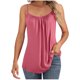 thumbnail image 4 of Camisola de manga corta para mujer, ropa interior holgada con cuello en V y color liso, de poliéster, 4 of 9