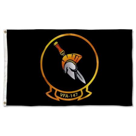 Cayyon VFA-147 Argonauts Black Flag 3x5Feet Military Banner with 2 Brass Grommets