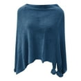thumbnail image 7 of LEKODE Ponchos for Women Winter Ponchos for Women Warm Shawl Wraps for Women Ladies Scarves Womens Cape Womens Shawls Womens Poncho Blue One Size, 7 of 7