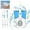 White, variant on Water Flosser, Cordless Oral Irrigator, 4 Modes, 8 Tips, IPX7 Waterproof, 200ml, White