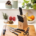 thumbnail image 5 of Moss & Stone Stone 14-Pcs Stainless Steel Carving Utility Prep Chef Knife Set with Sharpener and Wood Block, 5 of 9