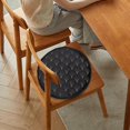 thumbnail image 2 of Oneshrt Round Seat Cushion, Thickened Velvet Seat Cushion, Slow Rebounds Buttock Student Cushion, Office Chair Cushion, Car Seat Cushion Thickened Memory Foam (Round - Black, 15.75x15.75 in), 2 of 7