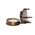 thumbnail image 2 of New Nautical Quartz Clock Compass on Tripod White Faced Brass Body, 2 of 5