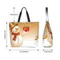 thumbnail image 5 of Easygdp Christmas Snowman Gift Tote Bags for Women,Women Travel Shoulder Bags Handbags，Big Capacity Shopping Work Bag, 5 of 8