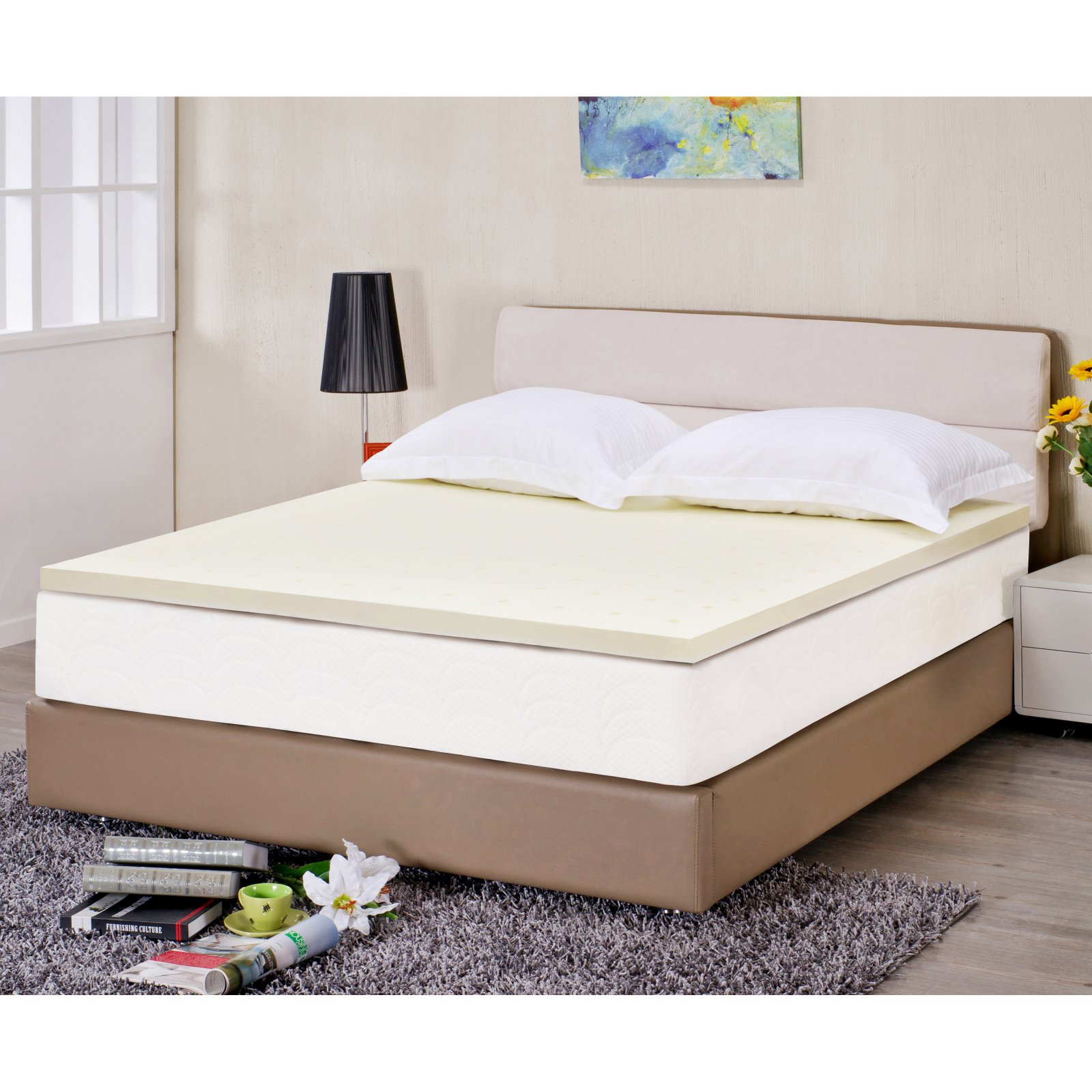 Superior 2inch Ventilated Memory Foam Mattress Topper