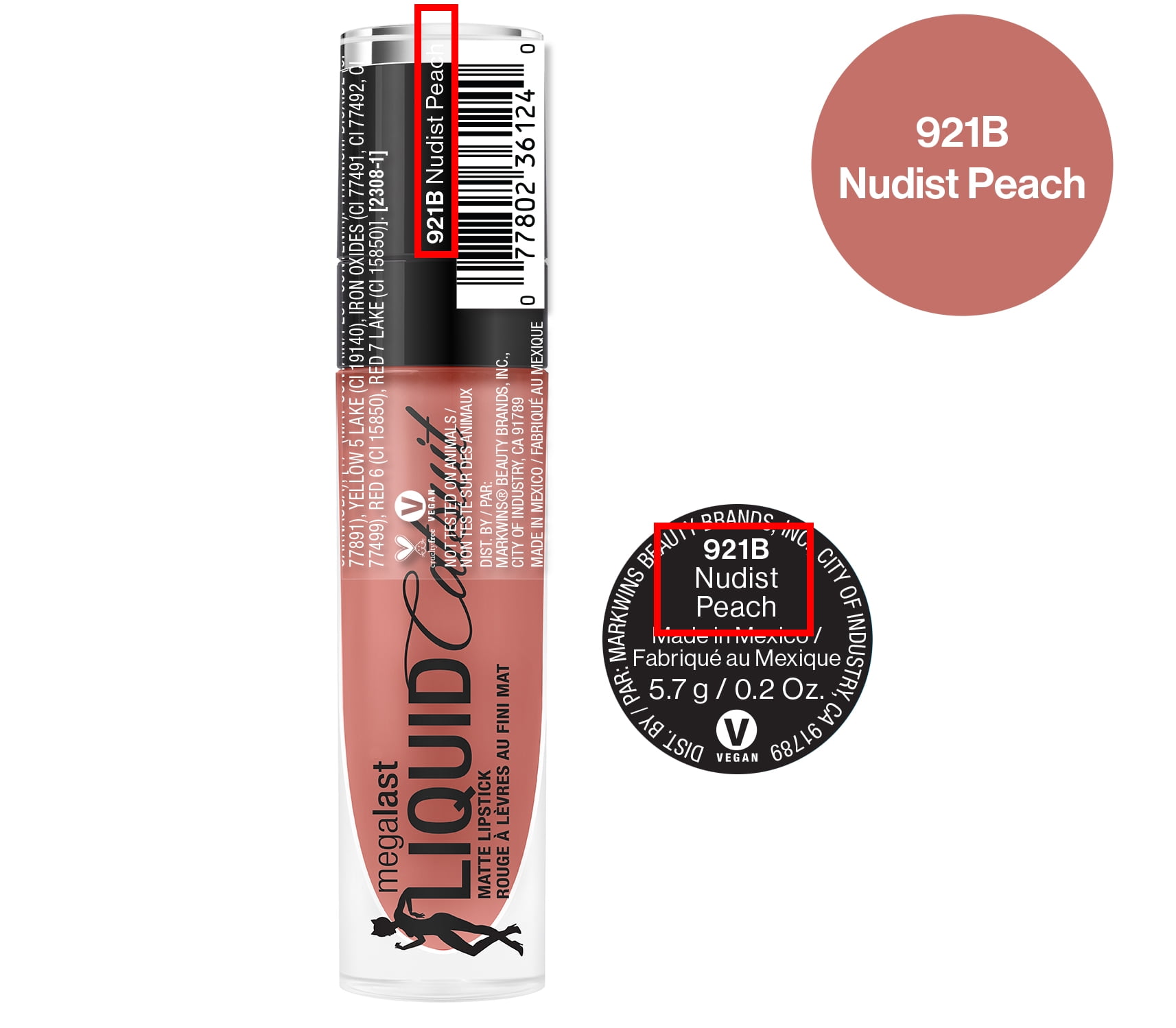 Wet n Wild MegaLast Liquid Catsuit Matte Lipstick, Nudist Peach