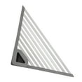 thumbnail image 1 of DOLITY Égouttoir à Vaisselle Triangulaire Enroulable Léger Robuste Résistant à la Rouille Portable 60x43x43cm Gris Foncé, 1 of 9