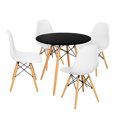 thumbnail image 1 of Kit Mesa Eames Onof kitMNM-01TBK Diseño Redondo 4 Sillas Blanco, 1 of 4