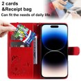 thumbnail image 3 of For Google Pixel 7A Case, Mantto PU Leather Cover with Cat Patterned Embossed Cute Painted Flip Wallet Card Case, With Kickstand Hand Strap Magnetic Closure Case For Google Pixel 7A, Red, 3 of 10