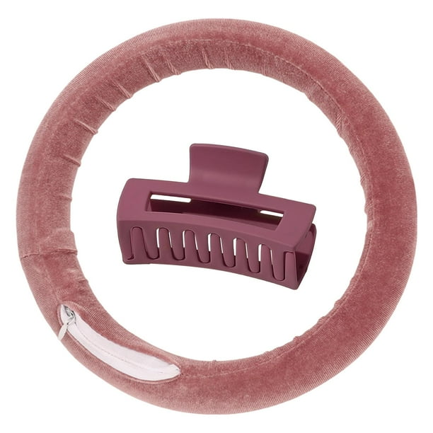 Rizador de cabello sin calor para mujer, con pinzas para el cabello, sin dañar el cabello. Nuevo Vino Rosado Tinto Redondo