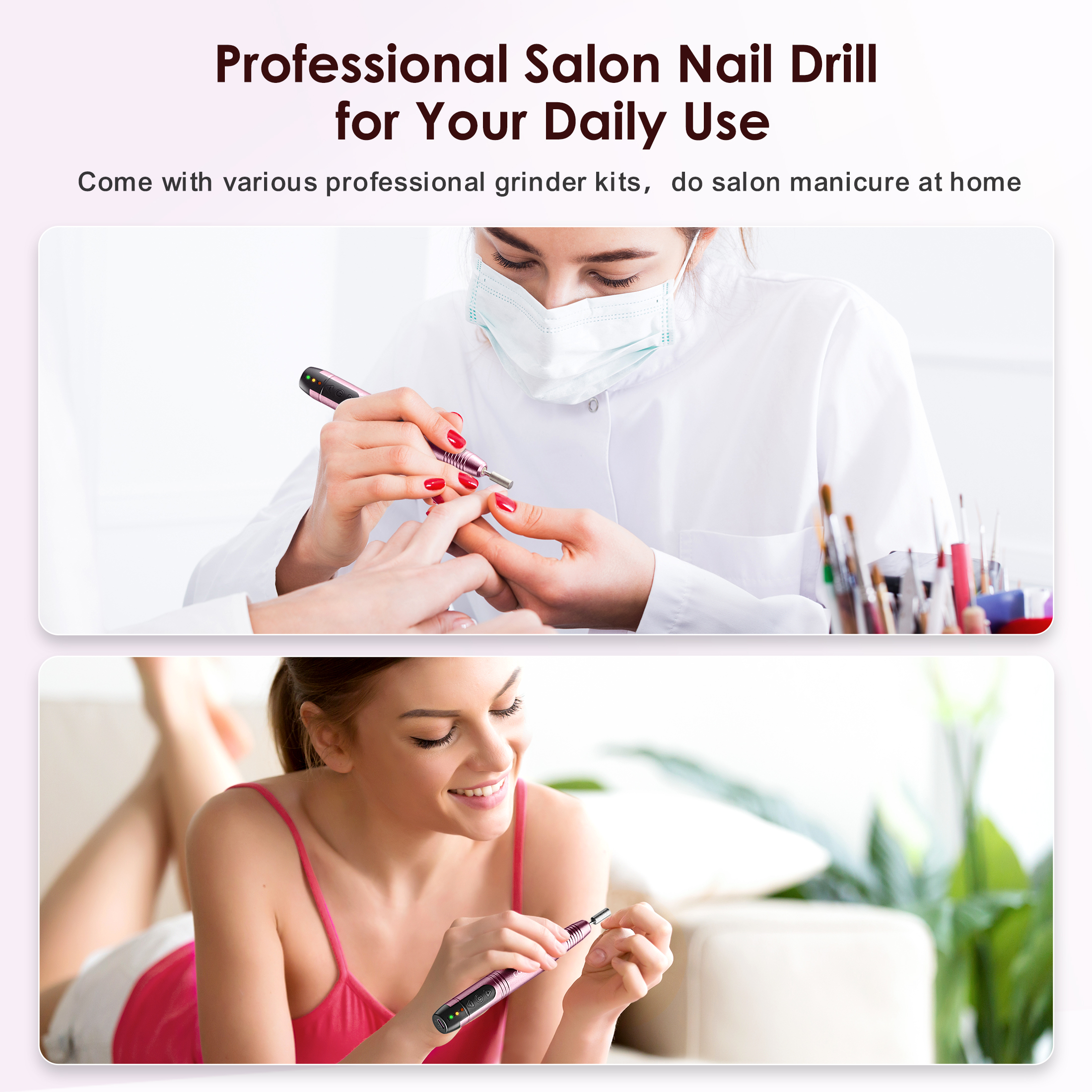 COSLUS CX20 Electric Nail Drill Kit with 6 Bits & Sanding photo 3
