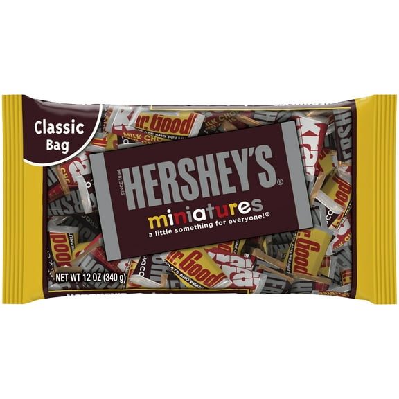 Hershey's Miniatures Assortment Candy Bars Classic Bag, 13 Oz.