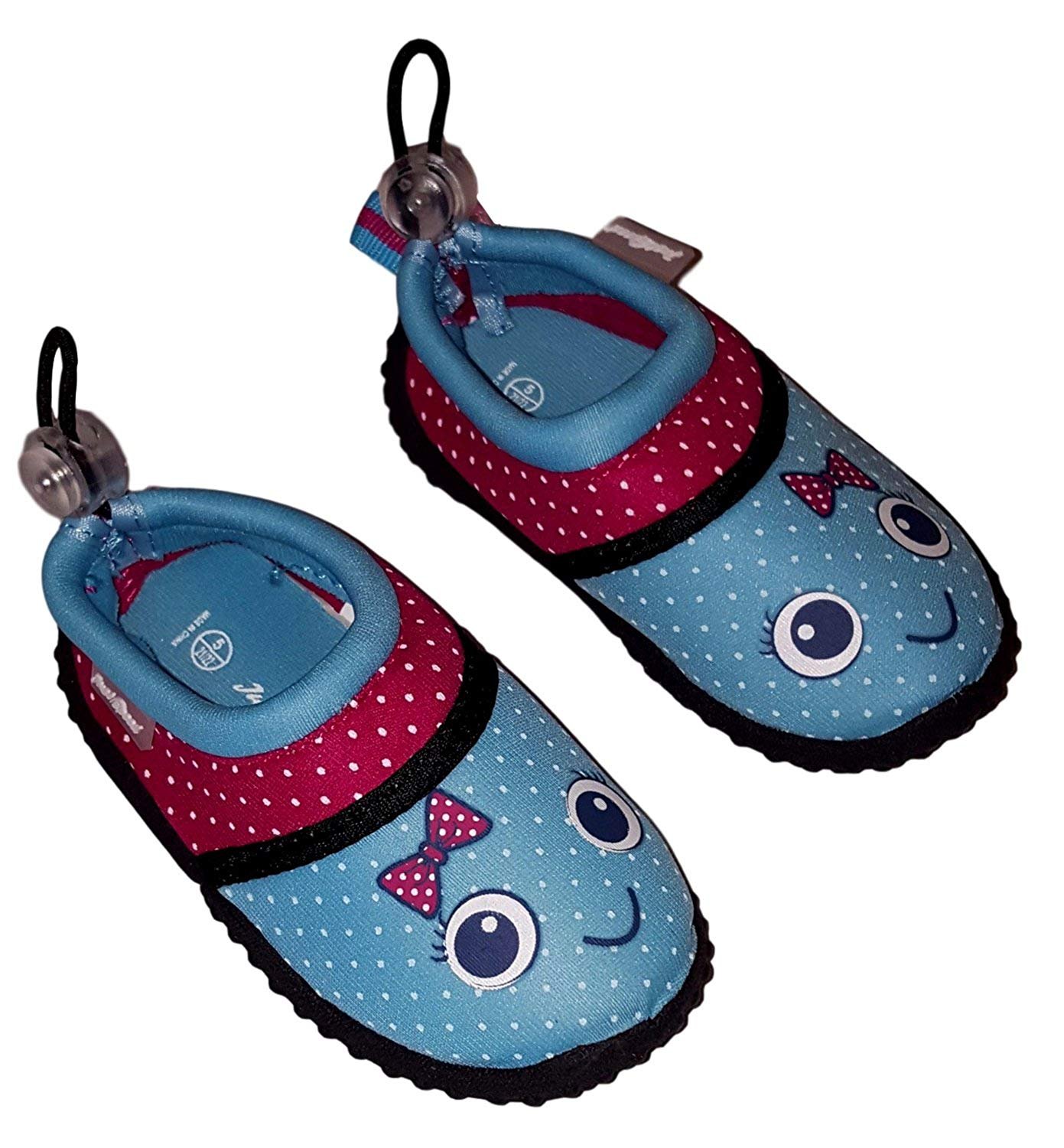 JS Little Girl Toddler Cute "Looks" Water Shoes (8 US Toddler, Blue