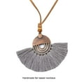 thumbnail image 3 of Collar de tela Sonducket para mujer colgante de moda gris, 3 of 6