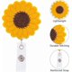 thumbnail image 4 of Porta credencial retráctil con diseño de girasol para enfermería, paquete de 2, con clip y correa reforzada., 4 of 7