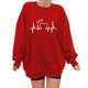thumbnail image 4 of ICHUANYI Clearance Women's Fashion Sweatshirts Long Sleeved Lovely Printed Pullover Fall Crewneck Sweatshirt(Red, L) ICHUANYI WER2023081514278, 4 of 6