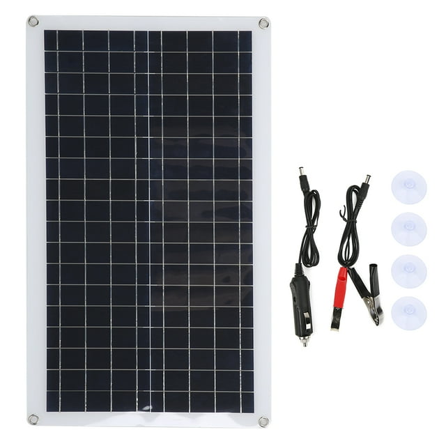 Panel solar policristalino ultrafino de 40 W, carga con puerto USB dual para teléfono móvil MP3