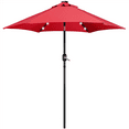 thumbnail image 5 of Topeakmart 7.5ft Patio Umbrella with 18 LED Solar Lights + 20'' Fillable Patio Umbrella Base Stand, Red, 5 of 20