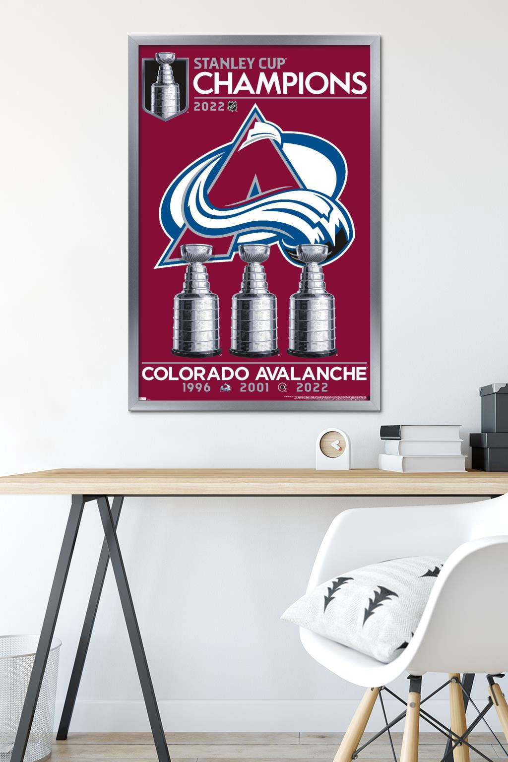 NHL Colorado Avalanche - 2022 Stanley Cup Team Logo Wall Poster, 22.375" x 34" Framed