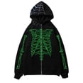 thumbnail image 1 of WILLBEST Sudaderas con Capucha y Sudaderas para Hombre, Diseño Punk Oscuro, Chaqueta con Capucha De Manga Larga y Esqueleto para Uso Informal XGrande, 1 of 2